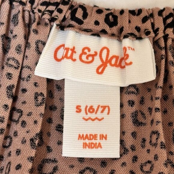 Girls' Short Sleeve Woven Dress - Cat & Jack S 6/7 - Picture 4 of 9